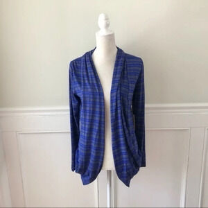 41Hawthorn Stitch Fix NWT Blue & Gray Concord Striped Open Cardigan Small
